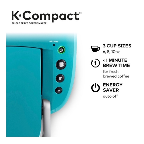 Turquoise Keurig K-Compact Single-Serve K-Cup Pod - Picture 6 of 9
